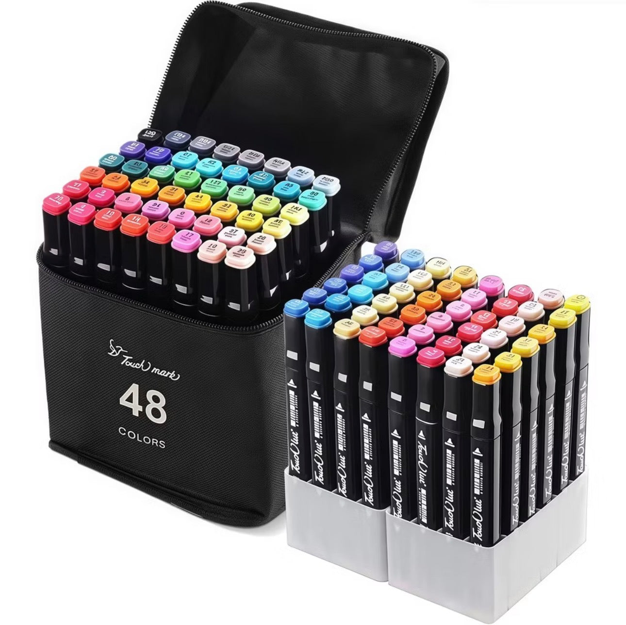 48 Marcadores Touch Dual - Colores Vibrantes para Arte, Estudio y Diseño