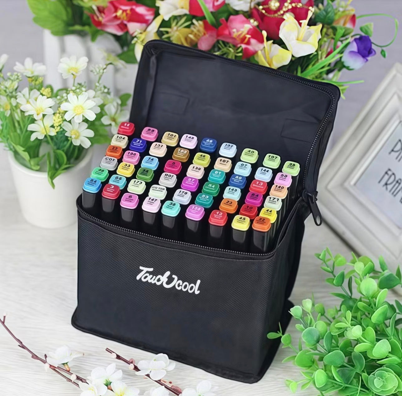 48 Marcadores Touch Dual - Colores Vibrantes para Arte, Estudio y Diseño